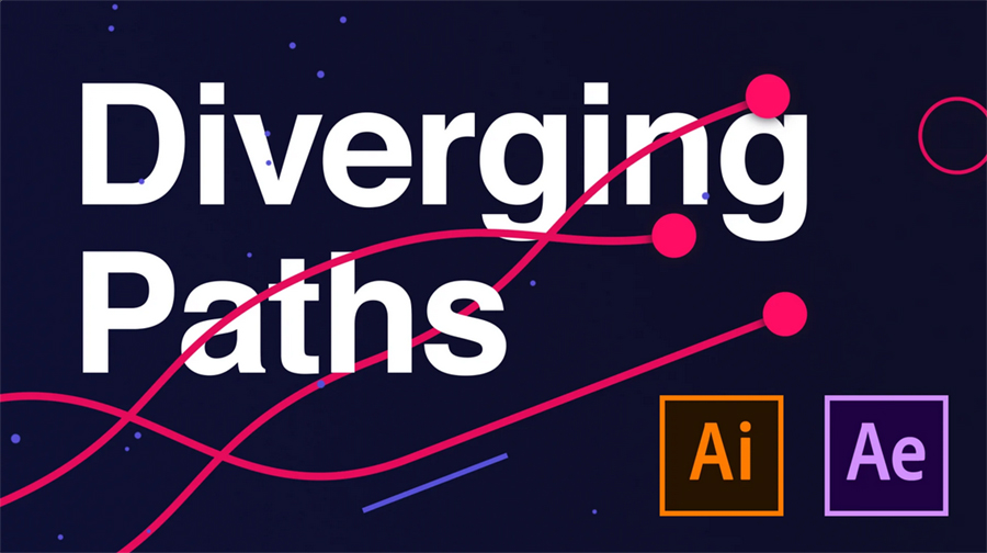 Diverging Path Graph Logo Reveal